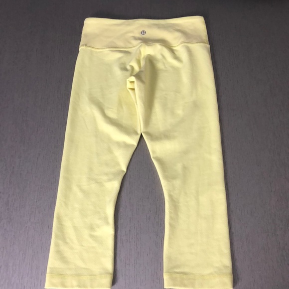 rara Lululemon Wunder Under yellow  cotton size 4 - Picture 6 of 7